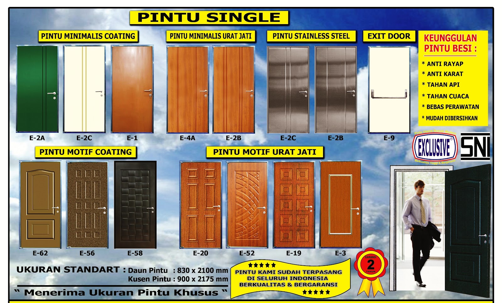 PINTU RUMAH BESI BAJA RINGAN